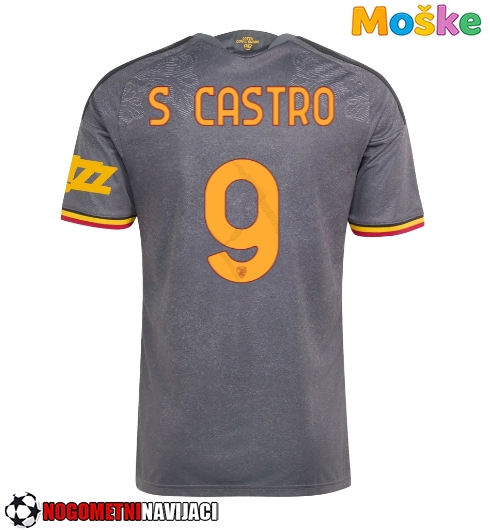 Moške Nogometnih dresov AS Roma Santiago Castro #9 Tretji 2026-27 Kratki rokavi Moške Nogometnih dresov AS Roma Santiago Castro #9 Tretji 2026-27 Kratki rokavi